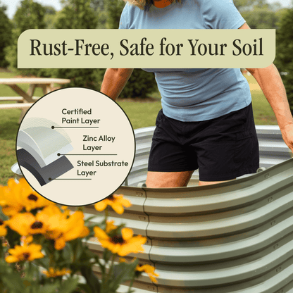 Gro-Rite "No Tools Needed" Premium Metal Raised Garden Bed Kit