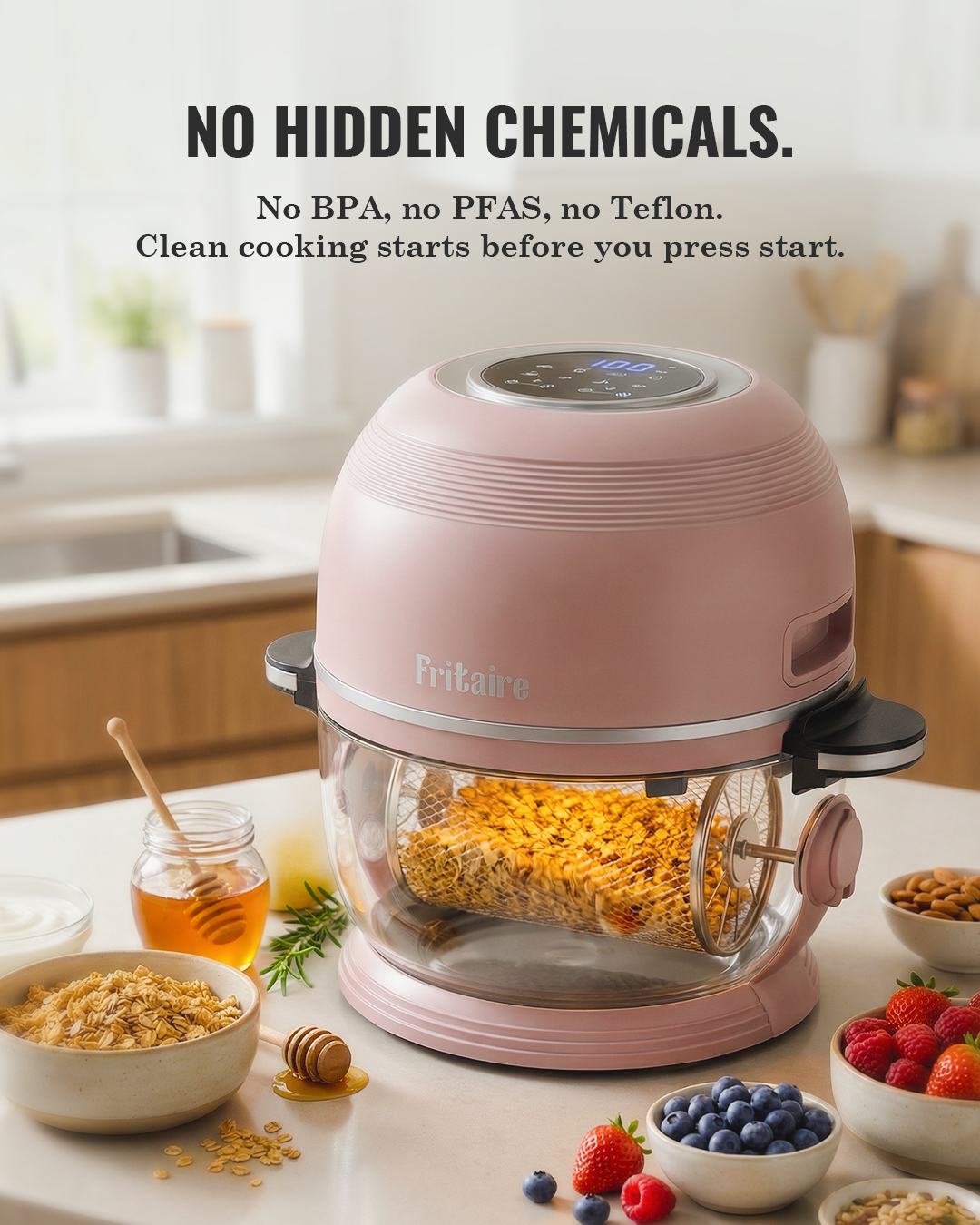 Self-Cleaning Air Fryer™ &amp; Non-Toxic Air Fryer™ - Mauve Rose
