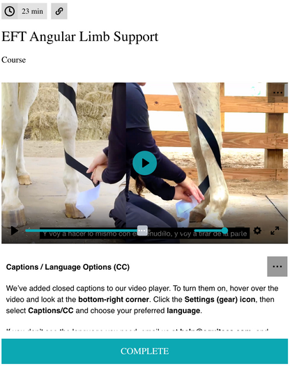 EFT Angular Limb Support
